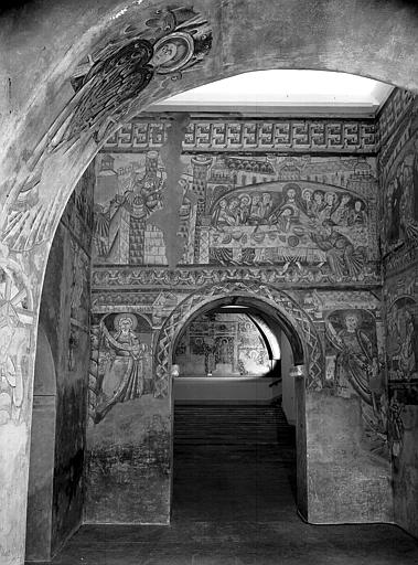 Relevés de fresques de l’église Saint-Martin de Vicq, Nohant-Vicq : choeur, mur ouest