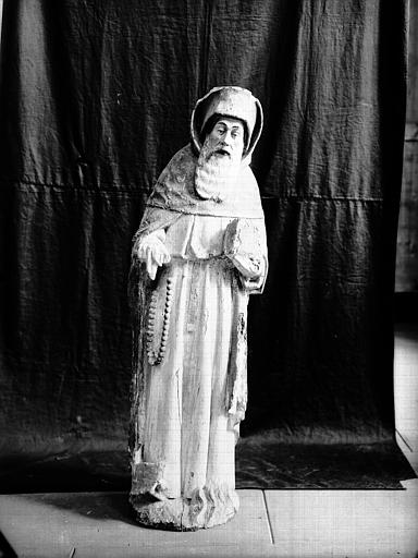 Statue en bois, saint Antoine