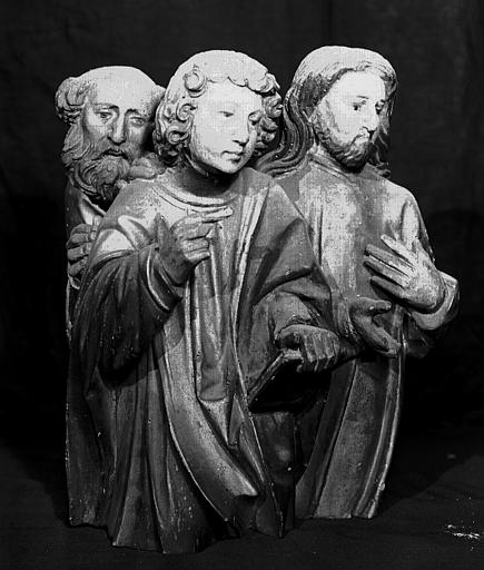 Retable de Dangolsheim, bois peint et sculpté, trois apôtres