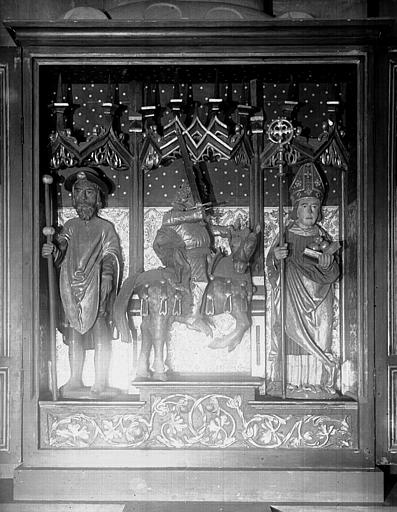 Retable de Dangolsheim, bois peint et sculpté, partie centrale