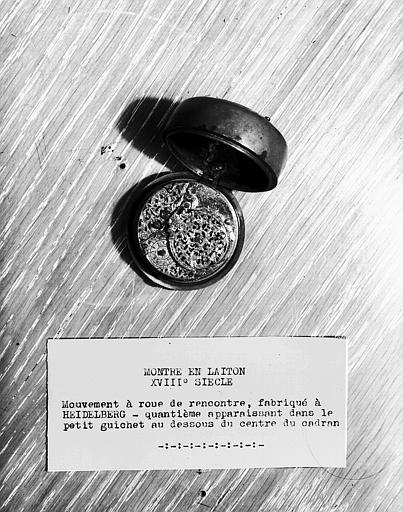 Montre en laiton, fabriquée à Heidelberg