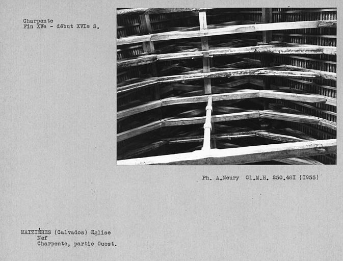 Charpente de la nef. Partie ouest