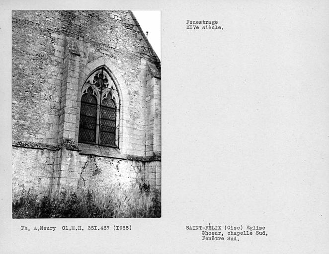 Fenestrage de la chapelle sud du choeur, fenêtre sud