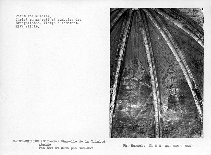 Panneau central de l'abside : Christ et panneau à droite de celui-ci : Vierge