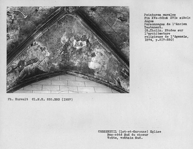 Voûtain sud de la voûte du bas-côté sud du choeur : 2 prophètes