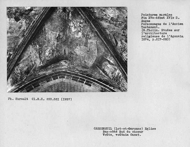 Voûtain ouest de la voûte du bas-côté sud du choeur : 2 prophètes