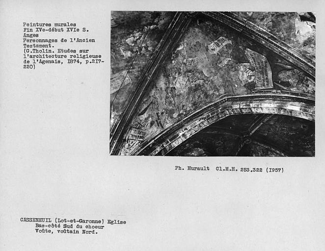 Voûtain nord de la voûte du bas-côté sud du choeur : 2 prophètes