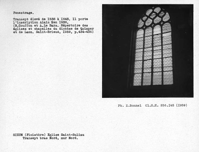 Fenestrage nord du transept ouest, fenêtre vue de l'intérieur