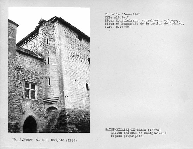 Tourelle d'escalier de la partie centrale de la façade principale