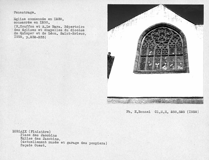 Fenestrage de la façade occidentale