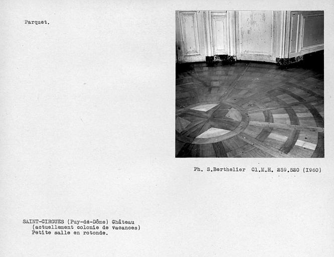 Parquet de la salle en rotonde