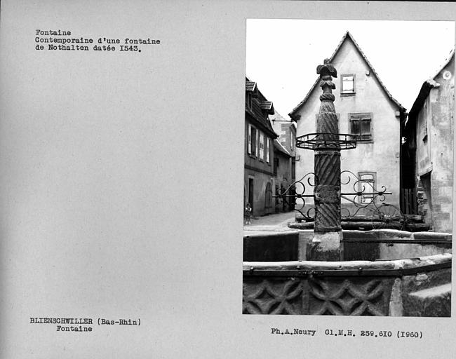 Fontaine contemporaine d'une fontaine de Nothalten