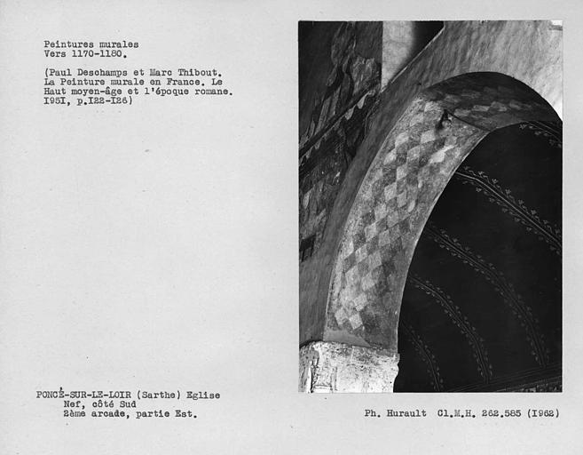 Intrados de la deuxième arcade au côté est du côté sud de la nef
