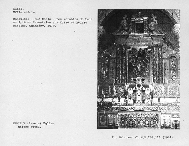 Retable du maître-autel du choeur, vue d'ensemble