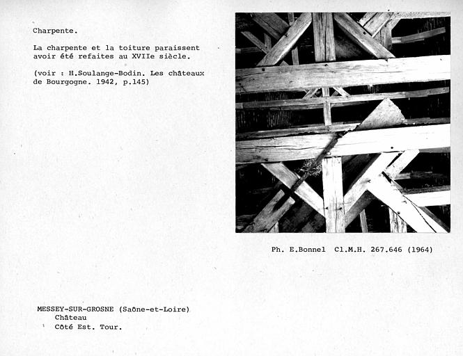 Charpente de la tour de l'aile nord