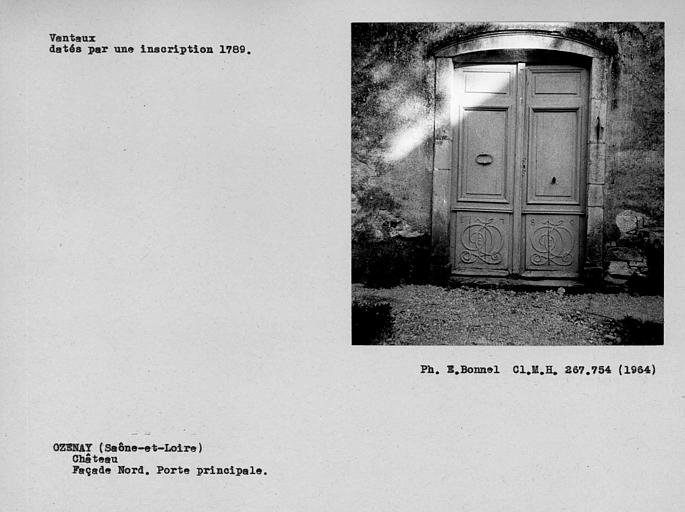 Vantaux de la porte principale de la façade nord