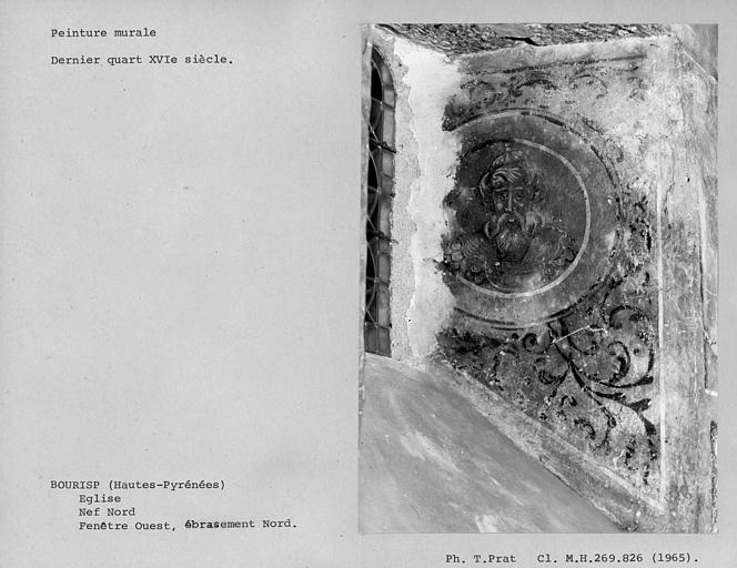 Peintures du mur ouest, ébrasement nord de la fenêtre ouest