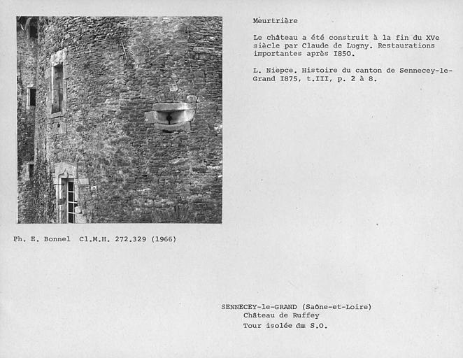 Meurtrière de la tour isolée du sud-ouest