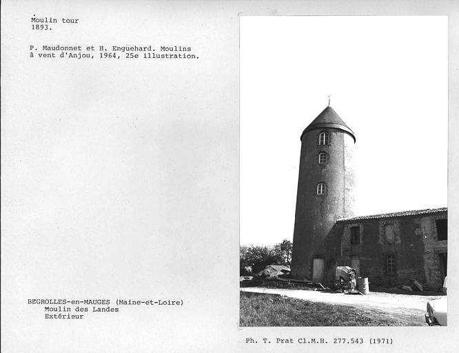 Vue d'ensemble du moulin et maison attenante