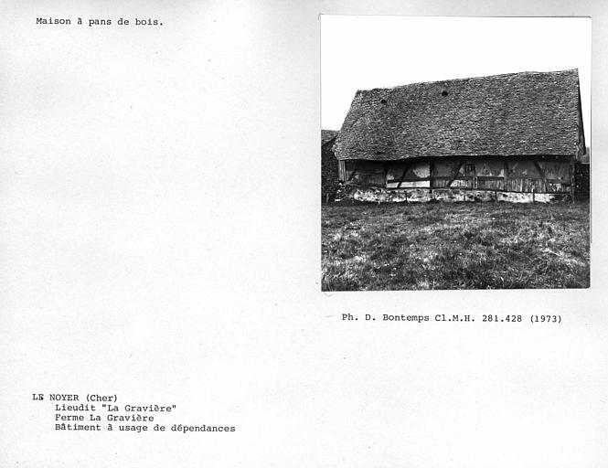 Façade de la ferme à pans de bois