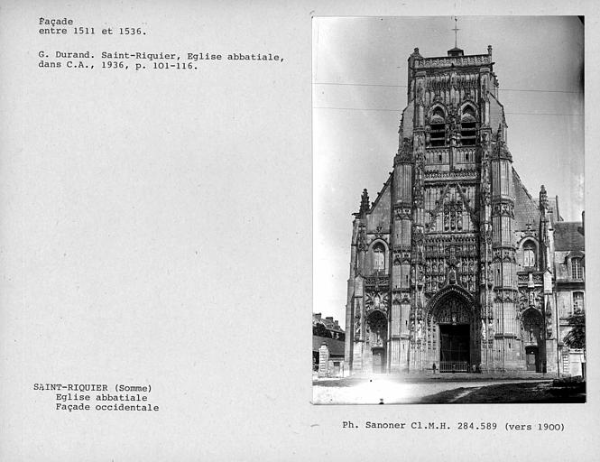 Eglise abbatiale. Façade occidentale