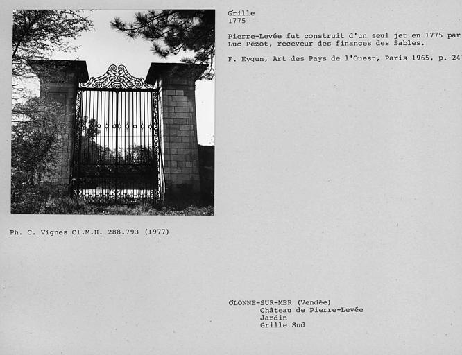 Grille sud du jardin