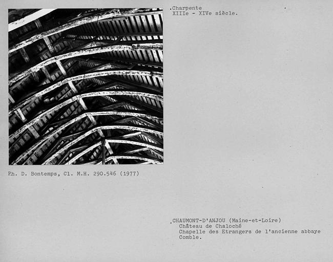 Charpente du comble de l'ancienne chapelle des étrangers à l'ouest des bâtiments conventuels