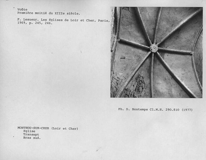 Voûte angevine du bras sud du transept