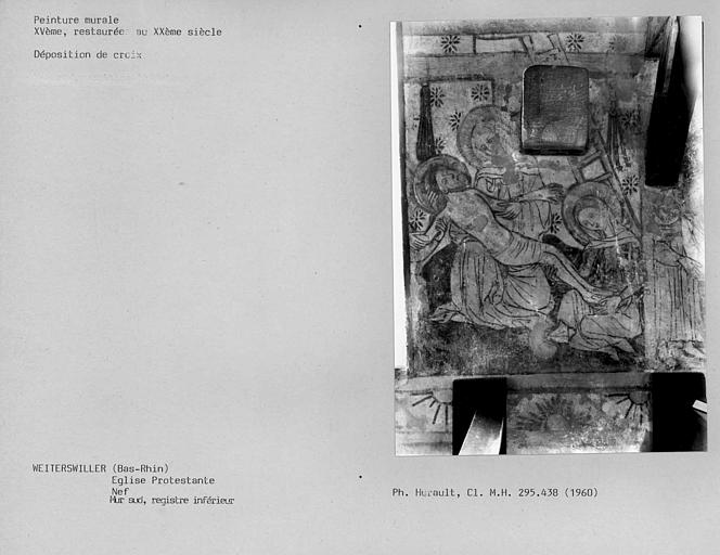 Registre inférieur du mur sud de la nef : Déposition de Croix