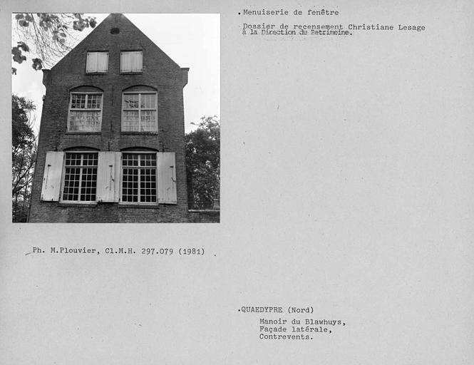 Fenêtres de la façade latérale gauche