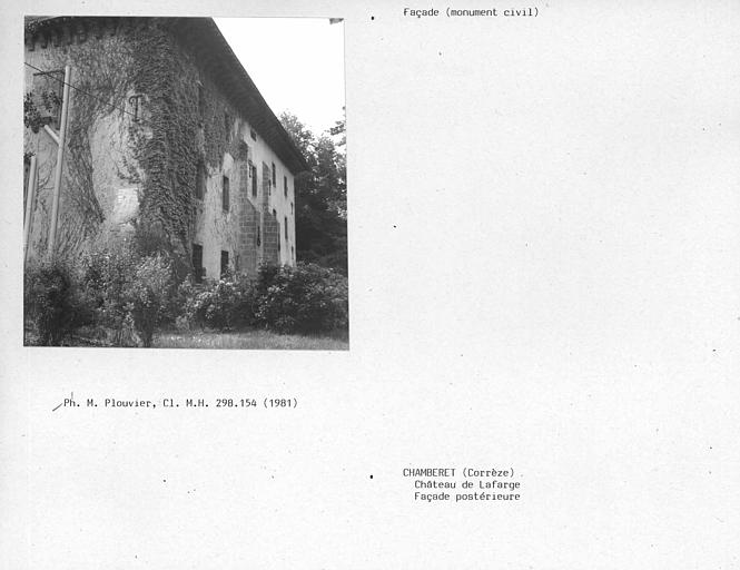 Façade postérieure du château