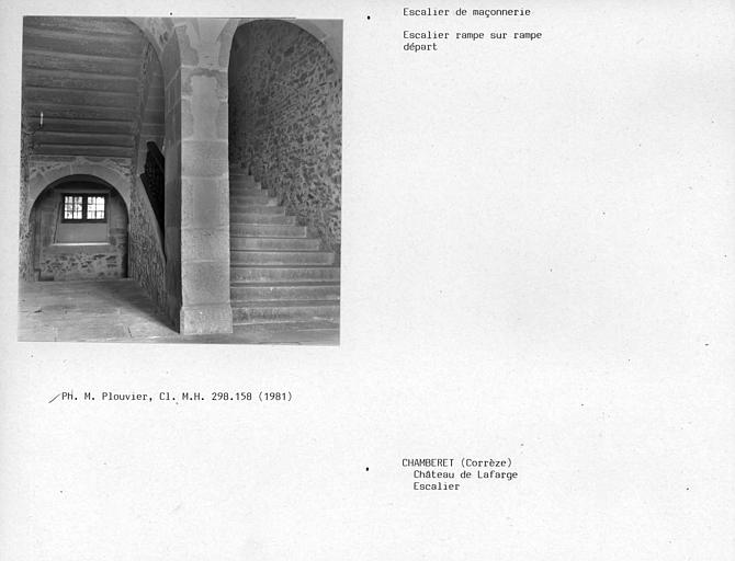 Départ de rampe-sur-rampe de l'escalier