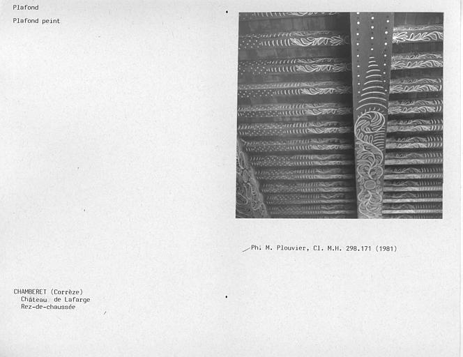 Plafond peint du rez-de-chaussée