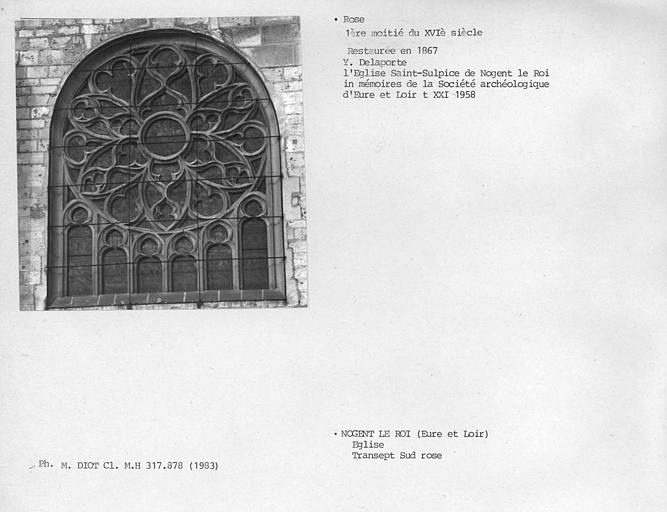 Rose du transept sud, restaurée dans la seconde moitié du XIXe siècle