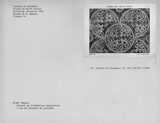 Dessin de carrelage déposé en 1922