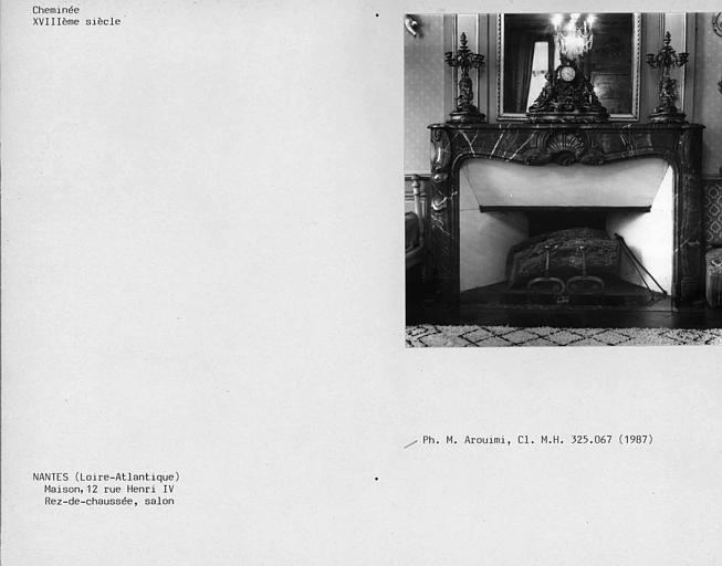 Cheminée du salon au rez-de-chaussée