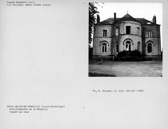 Vue générale de la façade sur jardin