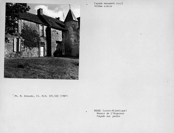 Vue générale de la façade sur jardin