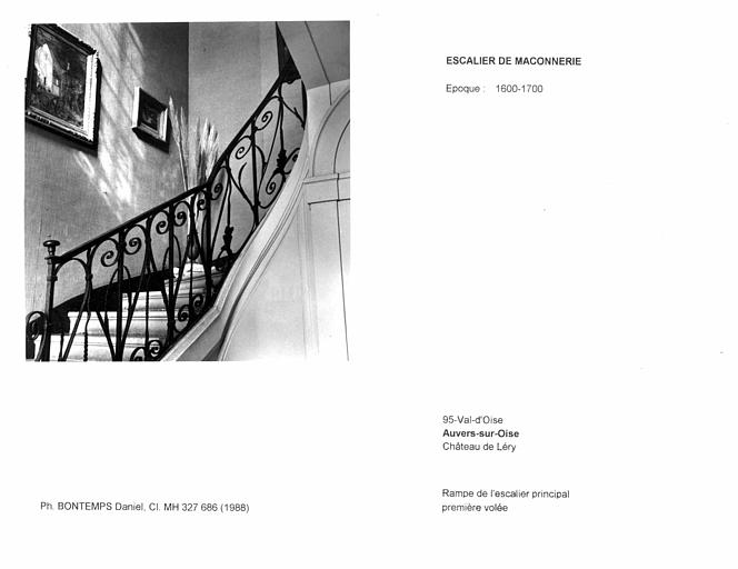 Rampe de l'escalier principal. Première volée