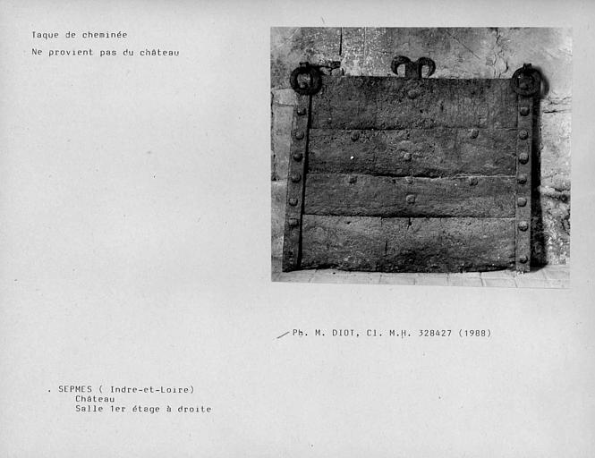 Taque de cheminée du premier étage