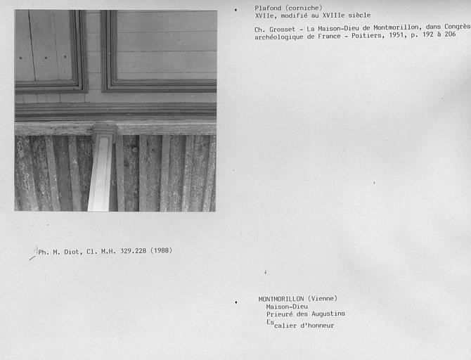 Corniche du plafond de l'escalier d'honneur au premier étage