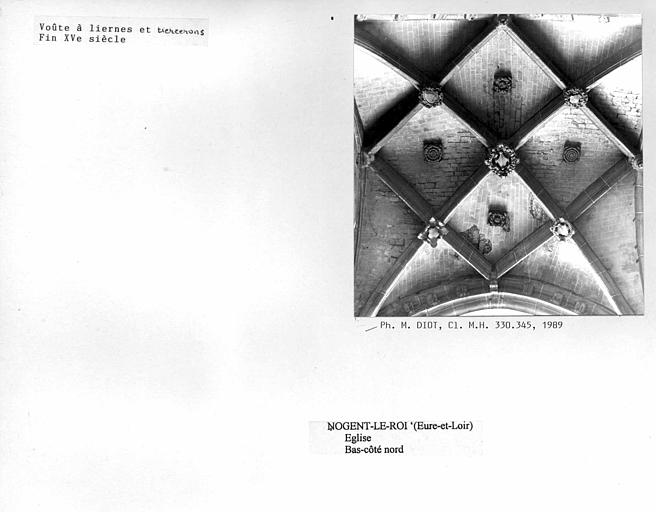Voûte de la première travée du bas-côté nord