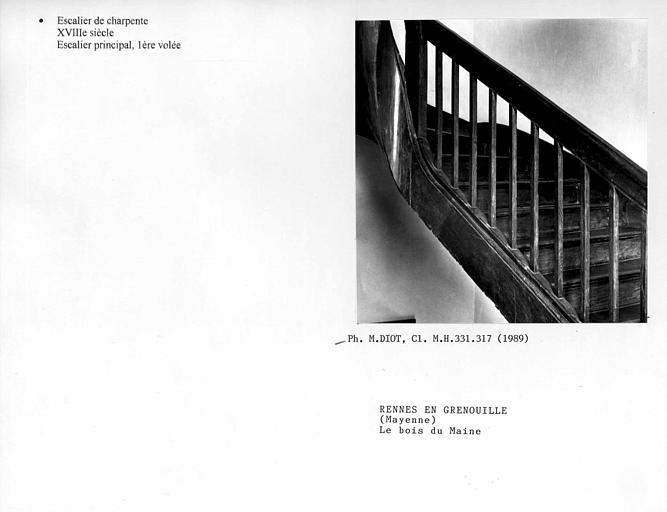 Première volée de l'escalier principal