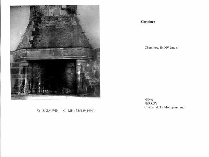 Cheminée. Vue de face