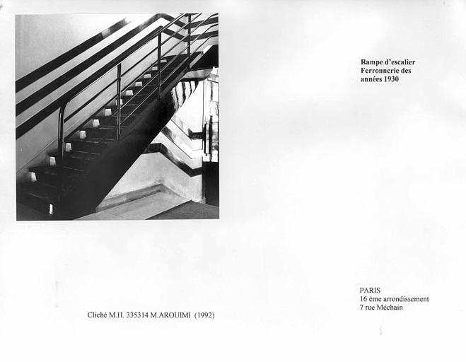 Rampe d'escalier en fer forgé