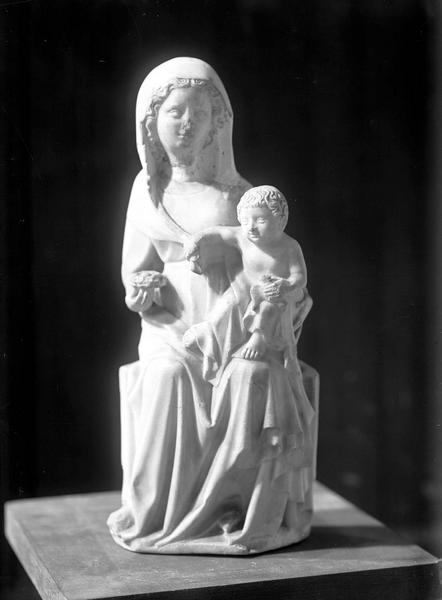 Statuette : Vierge à l'Enfant assise