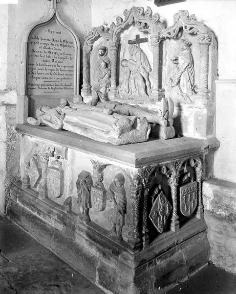 Monument sépulcral de Jean Chenu et de sa femme, détail : le retable