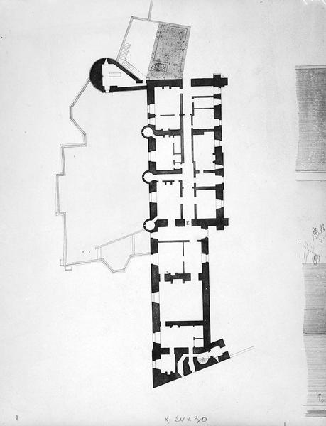 Dessin : plan du château