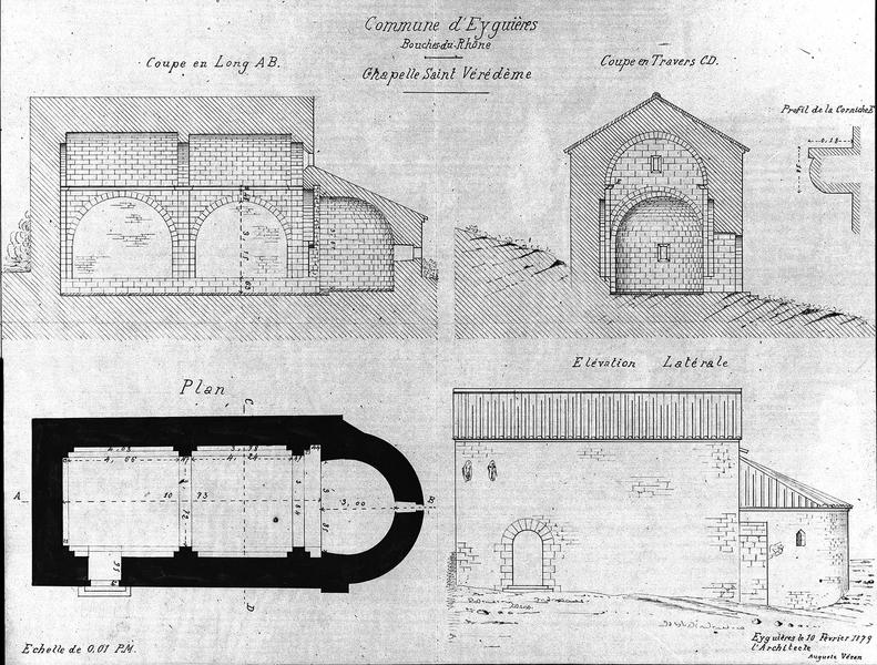 Dessin : coupe, élévation et plan