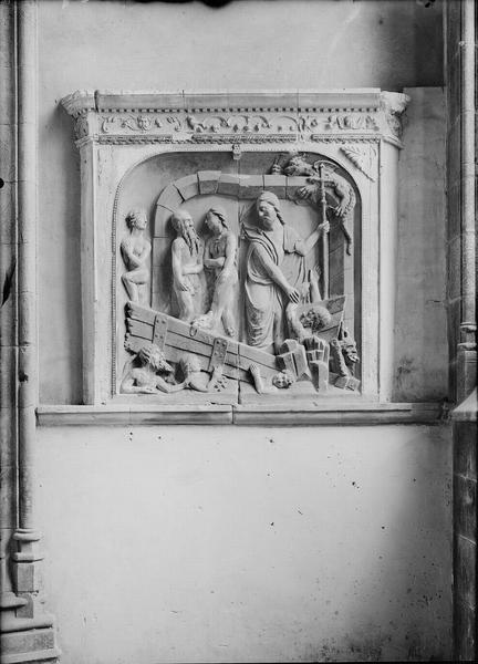 Bas-relief d'albâtre : le Christ aux limbes